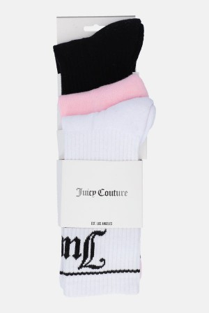 Juicy Couture 3 Pack Logo Sports Sock Multicolor | JC-SN652325