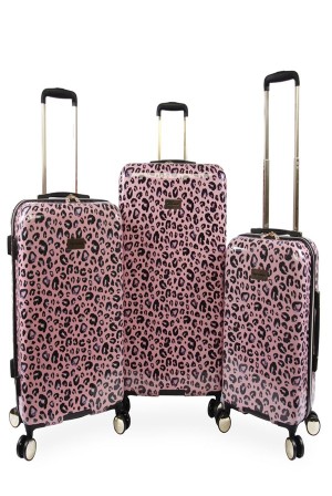 Juicy Couture 3-piece Hardside Spinner Luggage Set Rosa Leopard | JC-SN651917