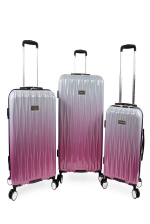 Juicy Couture 3-piece Hardside Spinner Luggage Set Sølv Fuchsia | JC-SN651919