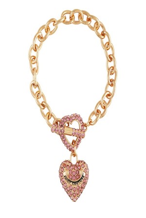 Juicy Couture Bling Heart Pendant Charm Bracelet Gull | JC-SN651891