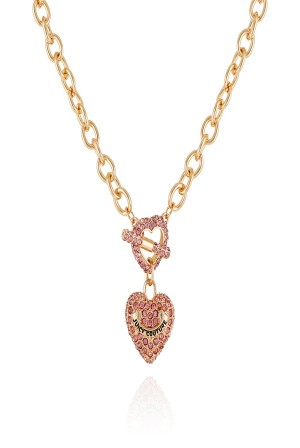 Juicy Couture Bling Heart Pendant Charm Necklace Gull | JC-SN651902