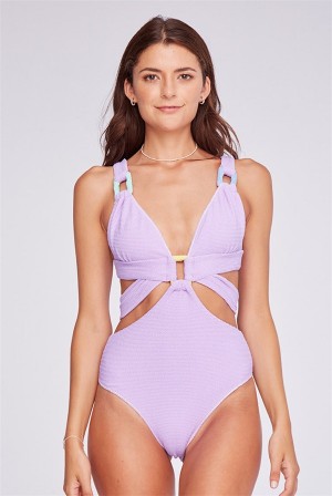 Juicy Couture Capittana Cristina One Piece Lilla | JC-SN651885