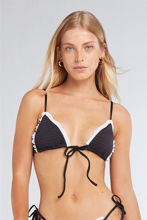 Juicy Couture Capittana Gaia Bikini Top Svarte Hvite | JC-SN651854