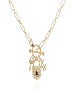 Juicy Couture Charmed Lock Necklace Gull | JC-SN651904