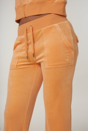 Juicy Couture Classic Velour Del Ray Pocketed Bottoms Oransje | JC-SN651981