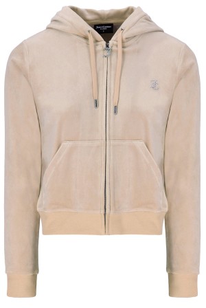 Juicy Couture Classic Velour Diamante Robertson Hoodie Brune | JC-SN652021