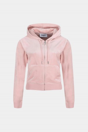 Juicy Couture Classic Velour Robertson Hoodie Rosa | JC-SN652130