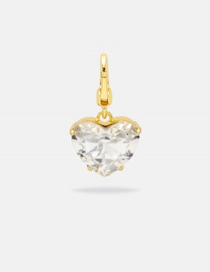 Juicy Couture Clear Crystal Heart & Drop Charm Gull | JC-SN652406