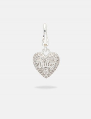 Juicy Couture Crystal Heart Charm Sølv | JC-SN652390