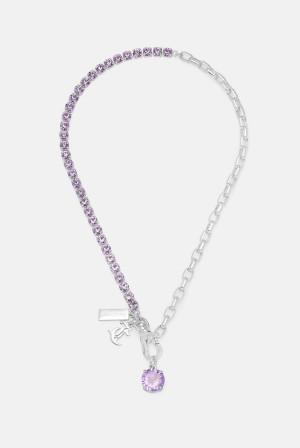 Juicy Couture Crystal JC Necklace Lilla | JC-SN652362