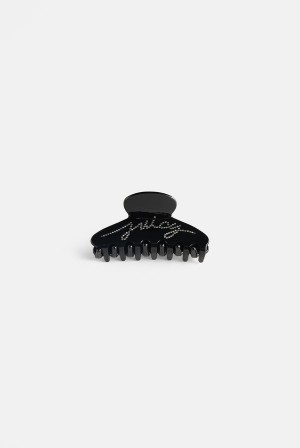 Juicy Couture Diamante Script Claw Hair Clip Svarte | JC-SN652332