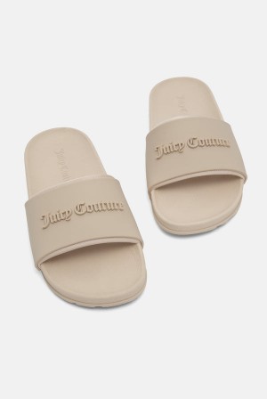 Juicy Couture Embossed Sliders Brune | JC-SN652206