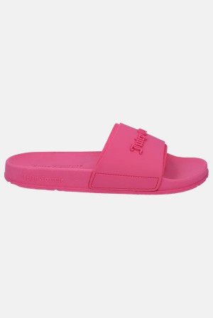 Juicy Couture Embossed Sliders Rosa | JC-SN652176