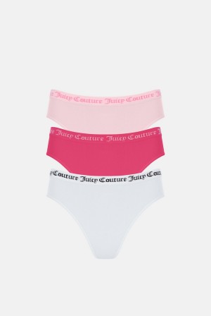 Juicy Couture Flate Knit Seamless Mid-rise Brief Pack X3 Multicolor | JC-SN652232