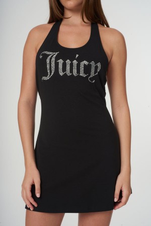 Juicy Couture Jersey Halter Neck Mini Kjoler Svarte | JC-SN652291