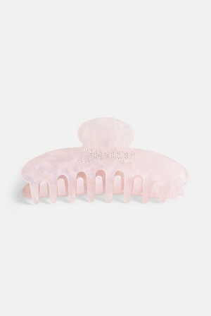 Juicy Couture Large Diamante Claw Hair Clip Rosa | JC-SN652331