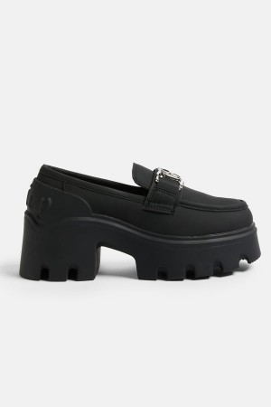 Juicy Couture Lær Track Loafer Svarte | JC-SN652197