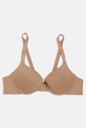 Juicy Couture Mini Tape Branded Plunge Bra Brune | JC-SN652275