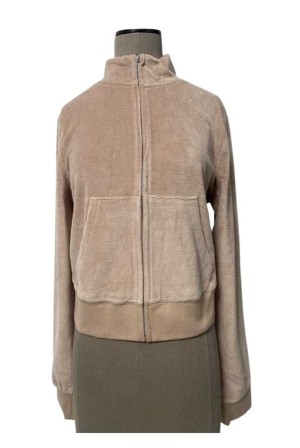 Juicy Couture Mockneck Velour Track Jacket—rejuiced Grå Brune | JC-SN651648