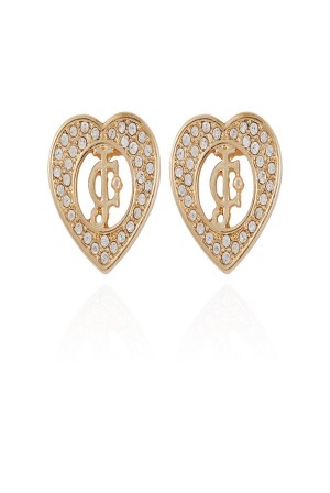 Juicy Couture Monogram Heart Stud Earrings Gull | JC-SN651894