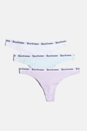 Juicy Couture Pack Of 3 Bomull Thongs Multicolor | JC-SN652266