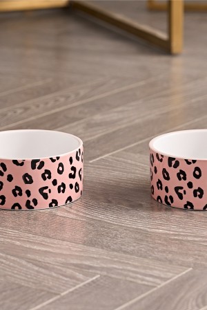 Juicy Couture Pet Set Of 2 Keramikk Bowls Rosa | JC-SN652306