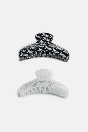 Juicy Couture Set Of 2 Juicy Claw Hair Clips Svarte | JC-SN652337