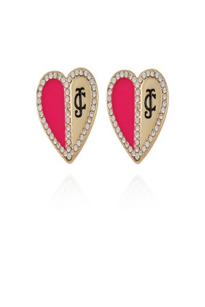 Juicy Couture Twotone Heart Stud Earrings Gull | JC-SN651898