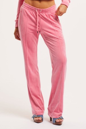 Juicy Couture Velour Diamante Tracksuit Bottom Rosa | JC-SN651976