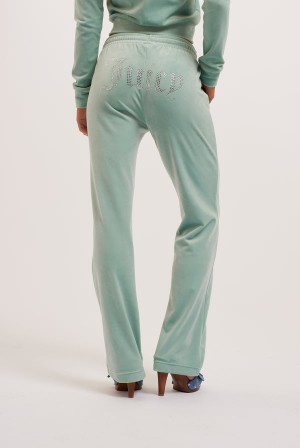 Juicy Couture Velour Diamante Tracksuit Bottom Blå | JC-SN652111