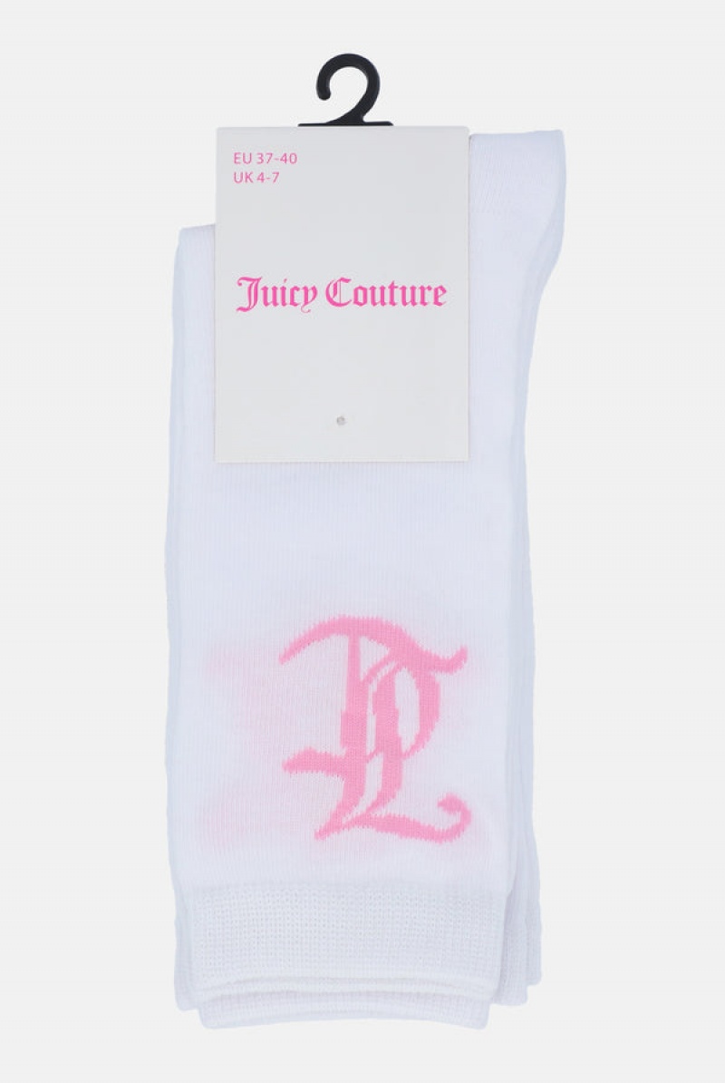 Juicy Couture 3 Pack Lettuce Hem Crew Socks Multicolor | JC-SN652318