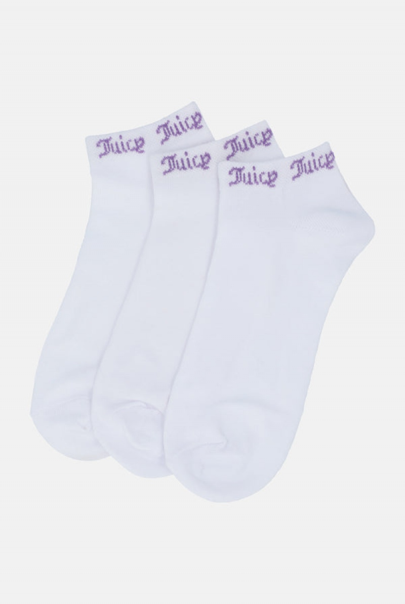 Juicy Couture 3 Pack Top Logo Trainer Liners 3 Pack Multicolor | JC-SN652320