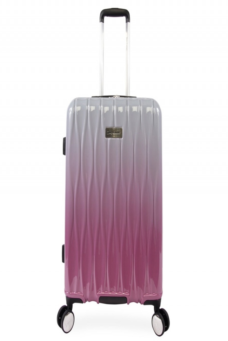 Juicy Couture 3-piece Hardside Spinner Luggage Set Sølv Fuchsia | JC-SN651919