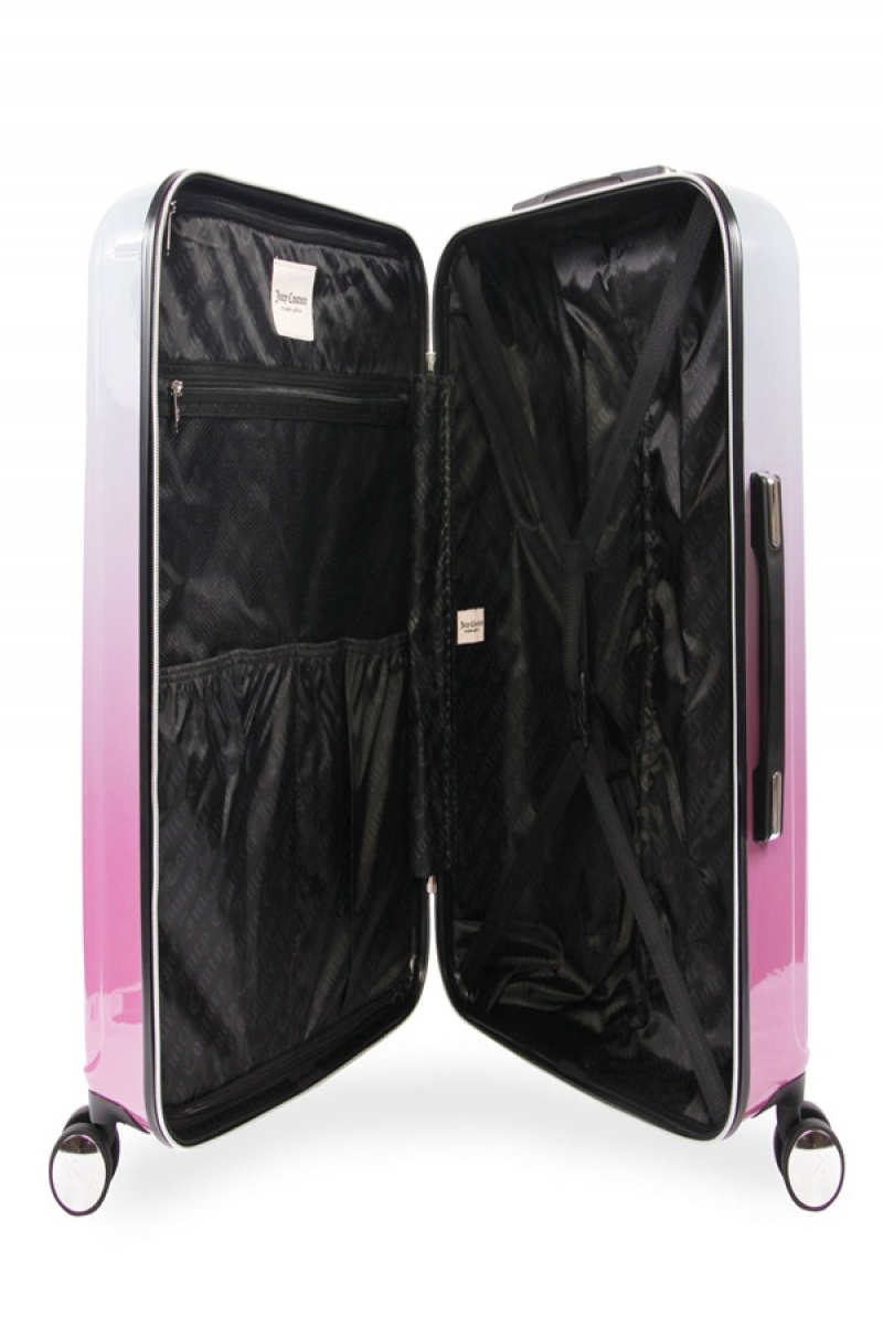 Juicy Couture 3-piece Hardside Spinner Luggage Set Sølv Fuchsia | JC-SN651919