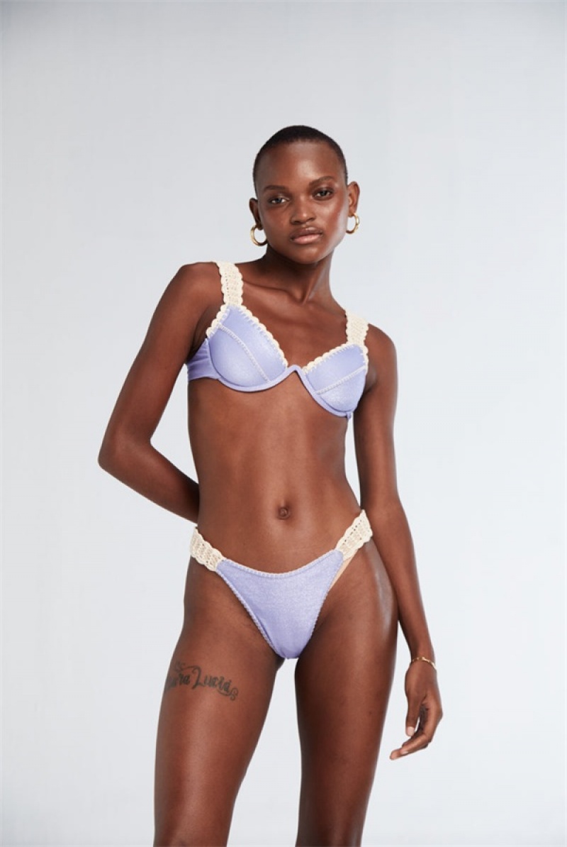 Juicy Couture Alessia Lilac Shine With Crochet Top Lilla | JC-SN651837