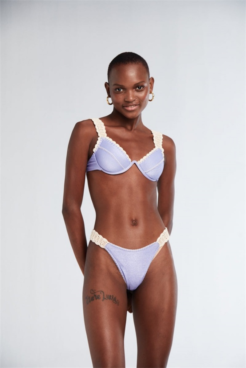 Juicy Couture Alessia Lilac Shine With Crochet Bottom Lilla | JC-SN651864