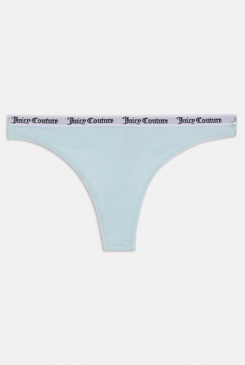 Juicy Couture Bomull Branded Thong Turkis | JC-SN652258