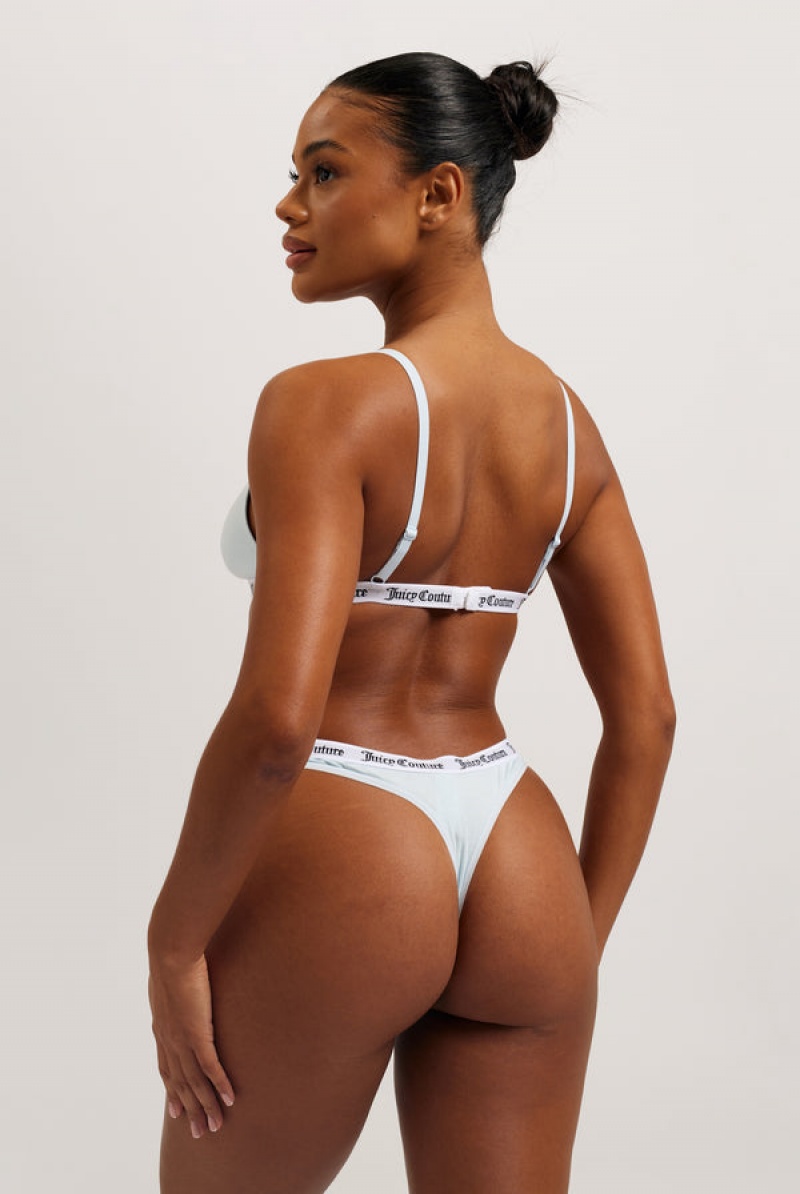 Juicy Couture Bomull Branded Thong Turkis | JC-SN652258