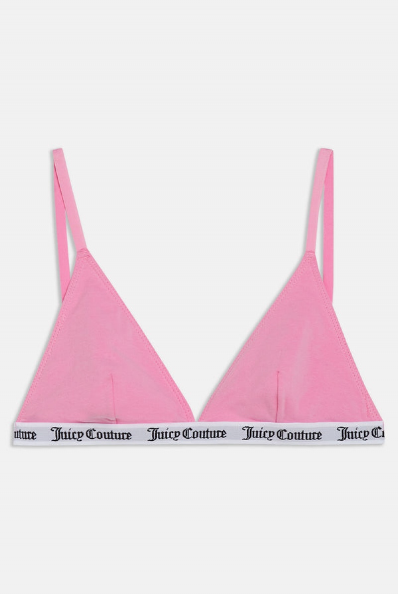 Juicy Couture Bomull Triangle Bra Rosa | JC-SN652249