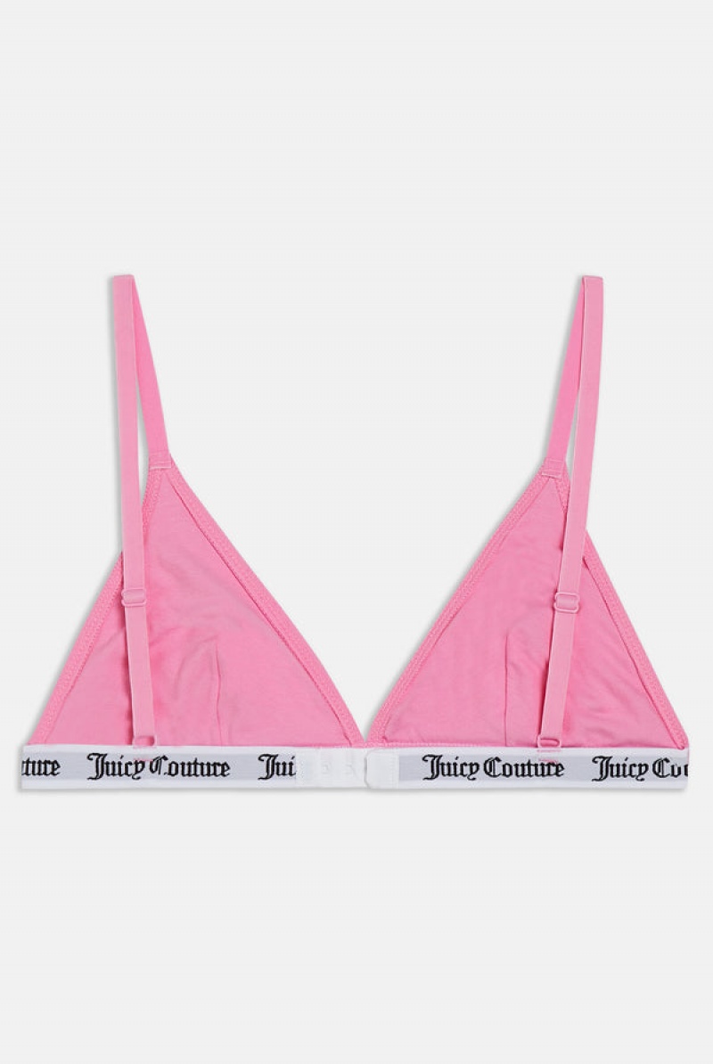 Juicy Couture Bomull Triangle Bra Rosa | JC-SN652249