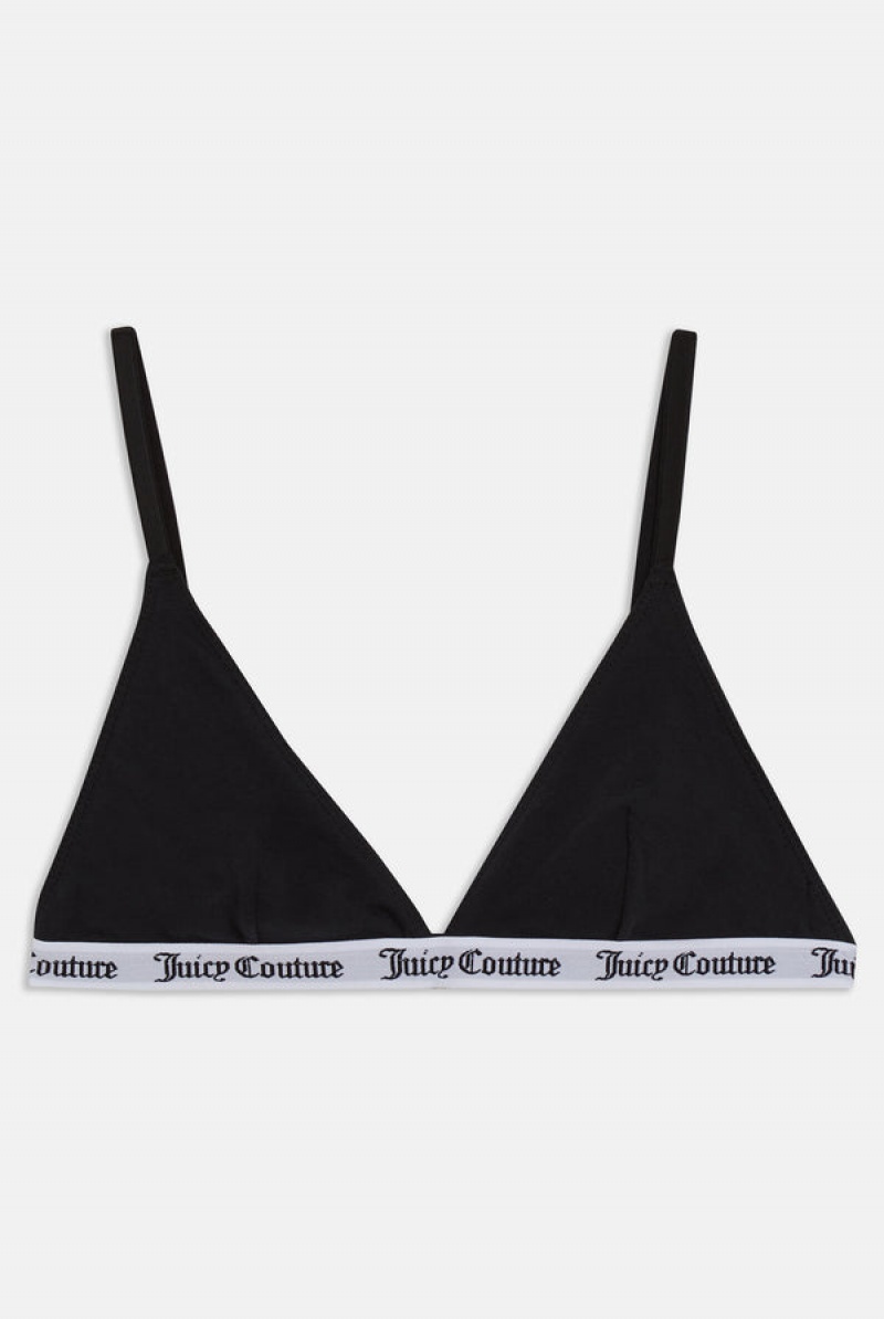 Juicy Couture Bomull Triangle Bra Svarte | JC-SN652248