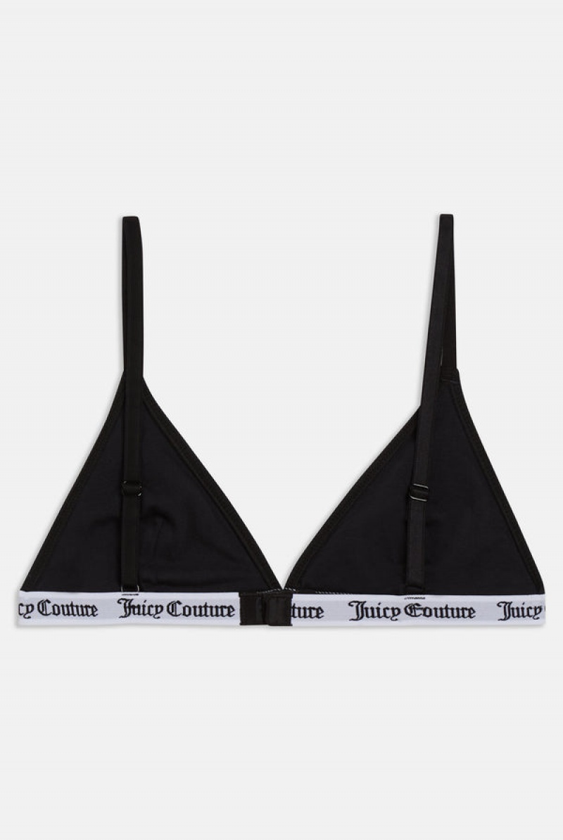 Juicy Couture Bomull Triangle Bra Svarte | JC-SN652248