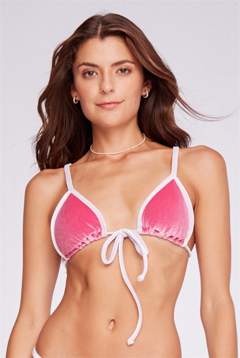 Juicy Couture Capittana April Bikini Top Fuchsia | JC-SN651859