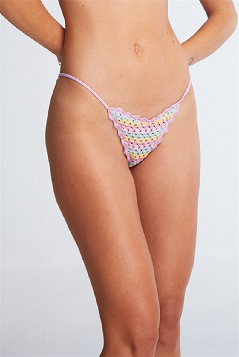 Juicy Couture Capittana Beatriz Bikini Bottom Lilla | JC-SN651874