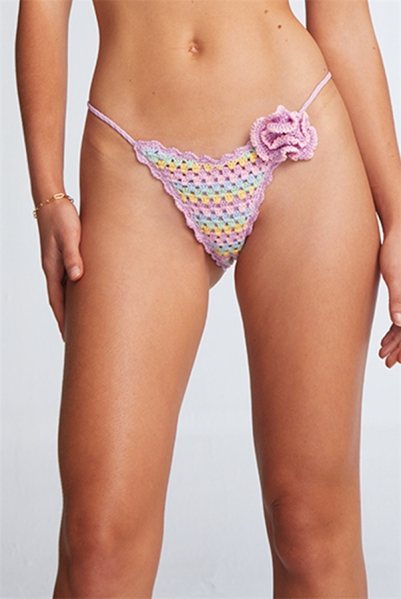 Juicy Couture Capittana Beatriz Bikini Bottom Lilla | JC-SN651874