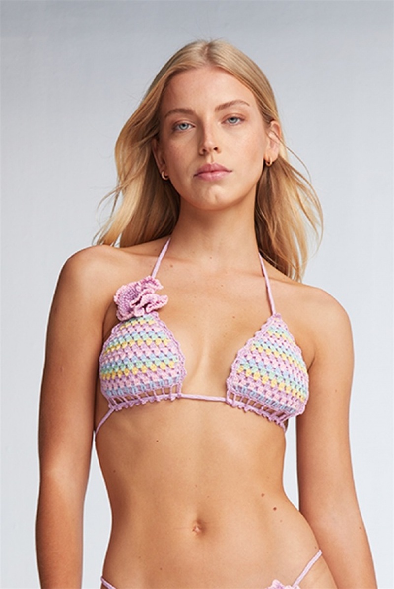 Juicy Couture Capittana Beatriz Bikini Top Lilla | JC-SN651849