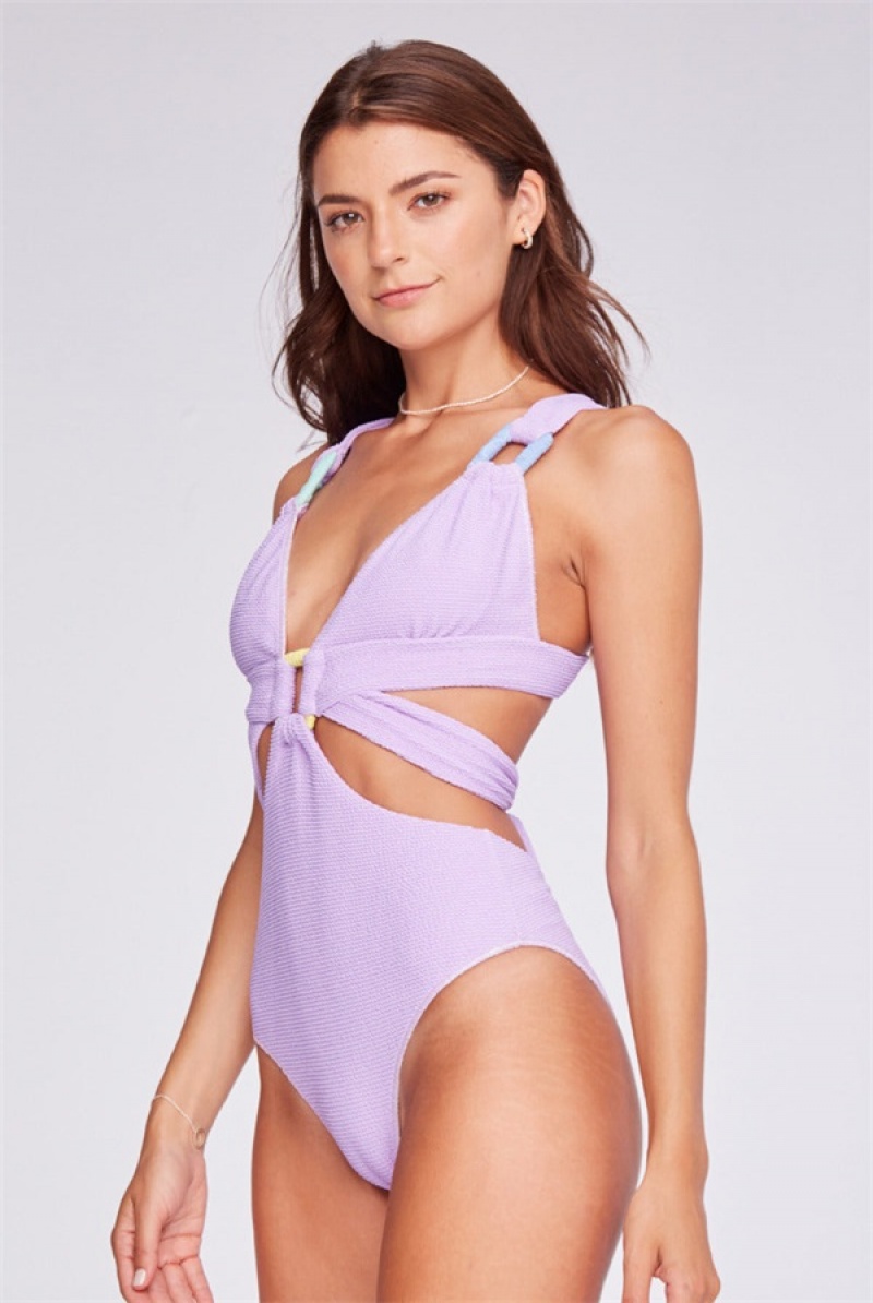 Juicy Couture Capittana Cristina One Piece Lilla | JC-SN651885