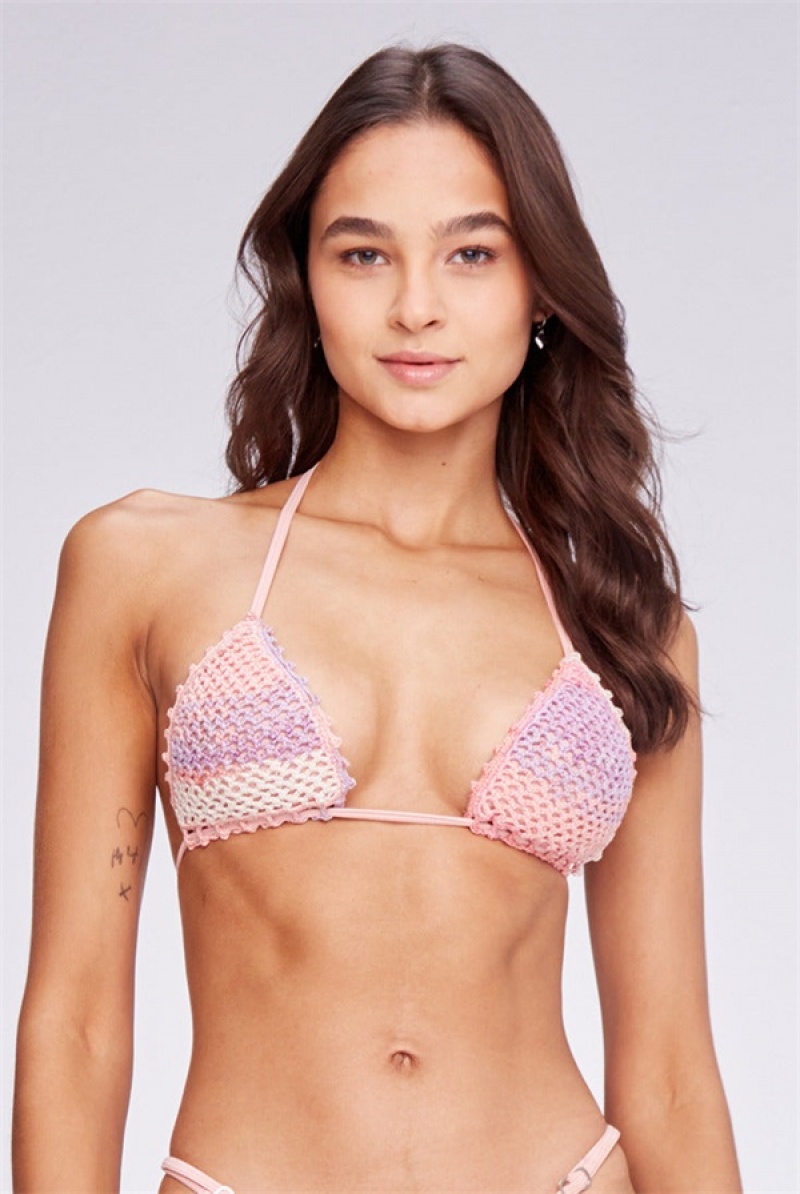 Juicy Couture Capittana Kendall Bikini Top Lyse Rosa | JC-SN651851