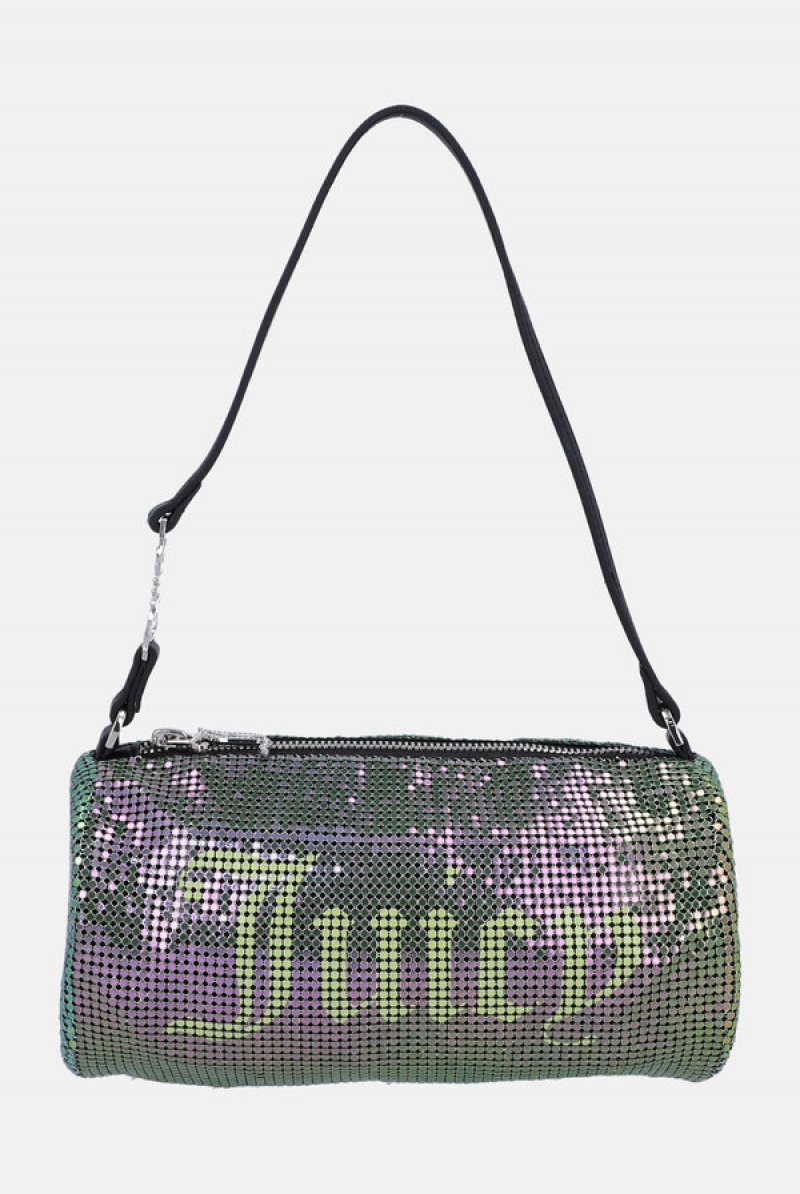 Juicy Couture Chainmail Mesh Barrel Bag Grønn | JC-SN652209