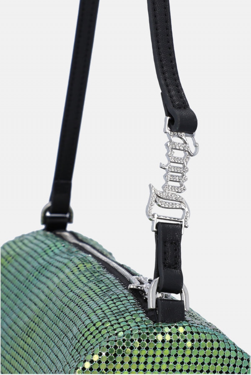 Juicy Couture Chainmail Mesh Barrel Bag Grønn | JC-SN652209